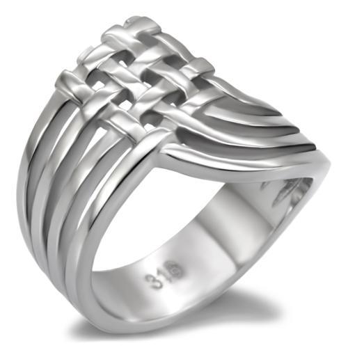 JCE054 High polished (no plating) Stainless Steel Ring with No Stone
